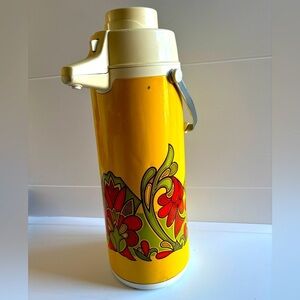 Vintage 70's Thermos Peacock Vacuum Bottle